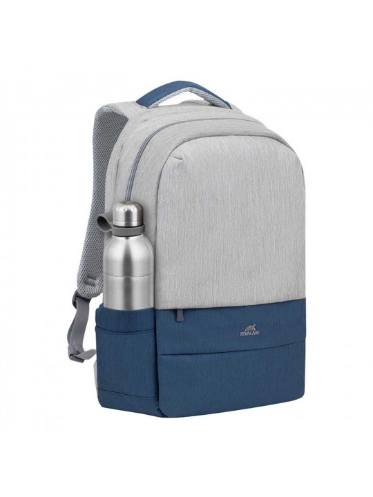 Bag for notebook RIVACASE 7567 Grey/Dark Blue anti-theft backpack 17.3 