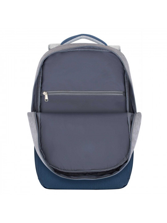 Bag for notebook RIVACASE 7567 Grey/Dark Blue anti-theft backpack 17.3 