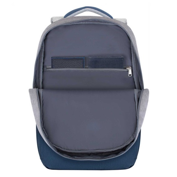 Պայուսակներ դյուրակիր համակարգչի RIVACASE 7567 Grey/Dark Blue anti-theft backpack 17.3 