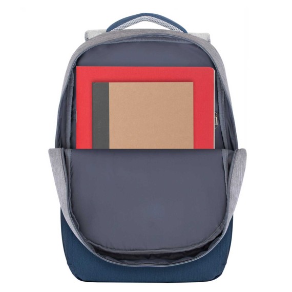 Պայուսակներ դյուրակիր համակարգչի RIVACASE 7567 Grey/Dark Blue anti-theft backpack 17.3 