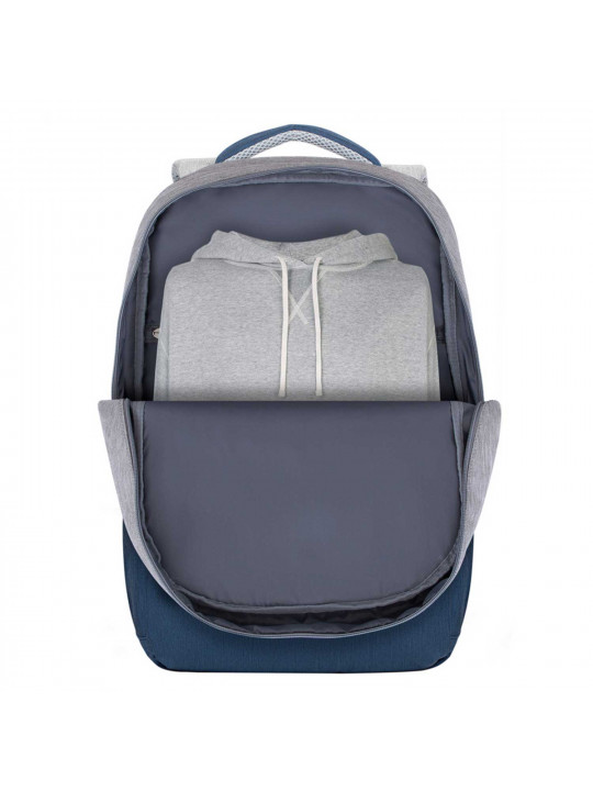 Bag for notebook RIVACASE 7567 Grey/Dark Blue anti-theft backpack 17.3 