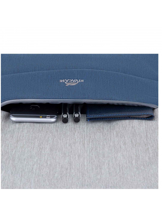 Bag for notebook RIVACASE 7567 Grey/Dark Blue anti-theft backpack 17.3 