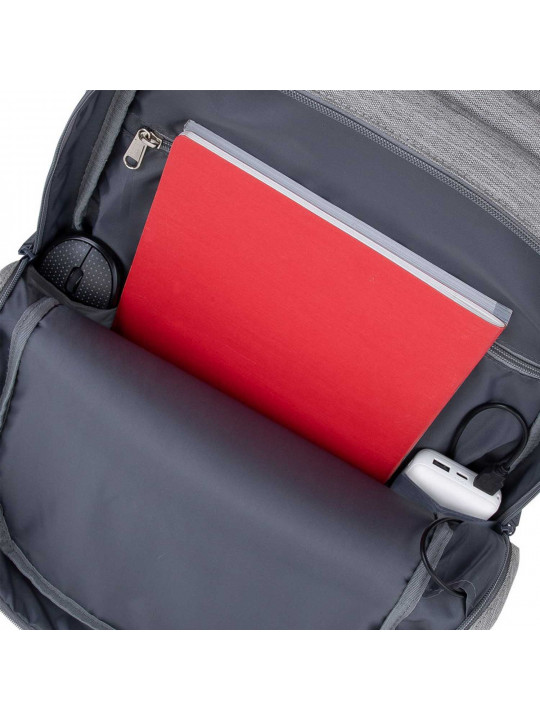 Bag for notebook RIVACASE 7567 Grey/Dark Blue anti-theft backpack 17.3 