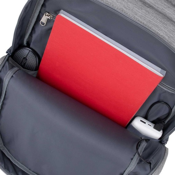 Պայուսակներ դյուրակիր համակարգչի RIVACASE 7567 Grey/Dark Blue anti-theft backpack 17.3 