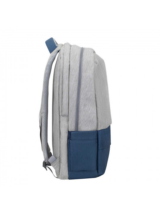 Bag for notebook RIVACASE 7567 Grey/Dark Blue anti-theft backpack 17.3 
