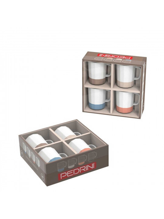 Բաժակների հավաքածու PEDRINI 03GD326 SET 4PC COFFEE CUPS 80ML IN COLOR BOX 