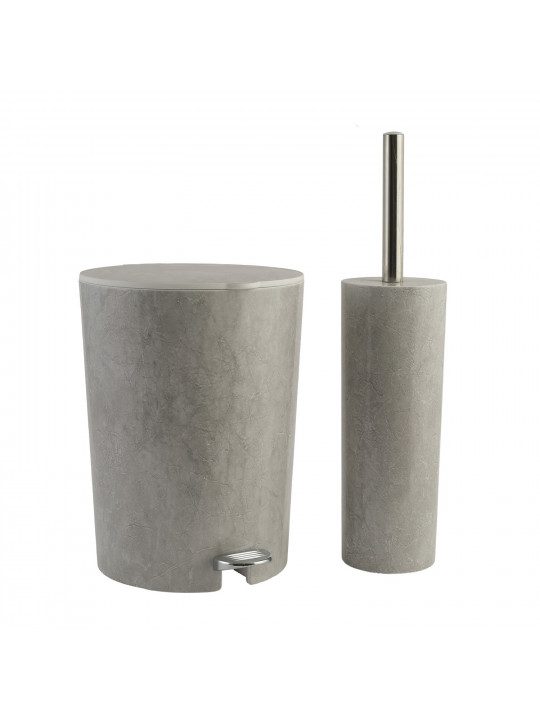 Bucket LIMON 238000 WITH TOILET BRUSH CREAM STONE DIS. (904871)