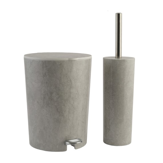 Դույլ LIMON 238000 WITH TOILET BRUSH CREAM STONE DIS. (904871)