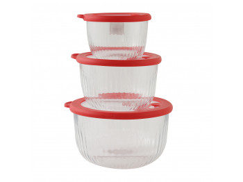 Մթերքի տարաներ LIMON 240400 ROUND SET 3PC W/VENTED LID (907490)