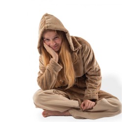 Bathrobe TISECO 3605TAUPE DELUX 158/164 
