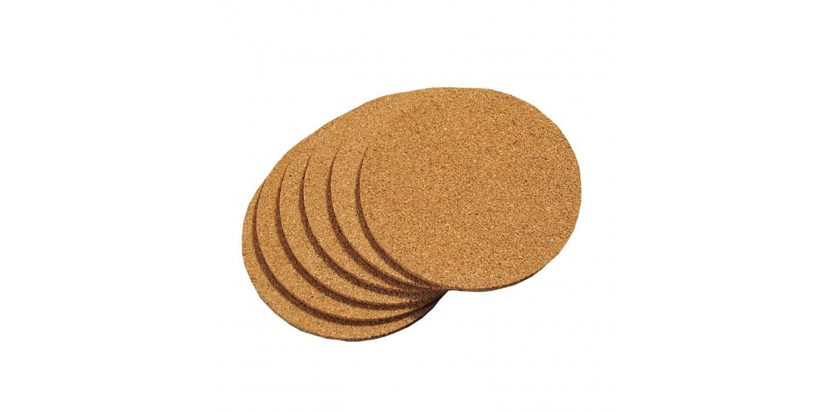 Подставки KESPER 62747 CORK ROUND SET 6PC 10CM 