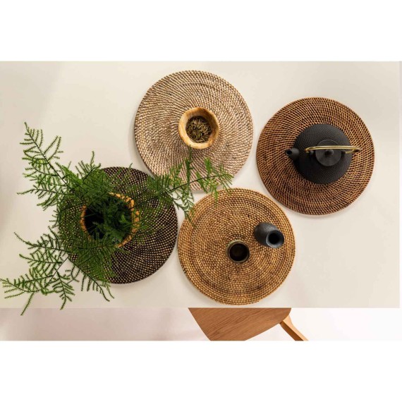Сервировочная салфетка TISECO 9389BR/DARK RATTAN ROUND 36CM 