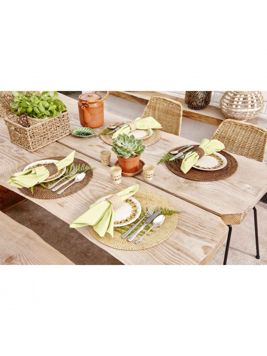 Սպասքի տակդիր TISECO 9389WHITE RATTAN ROUND 36CM 