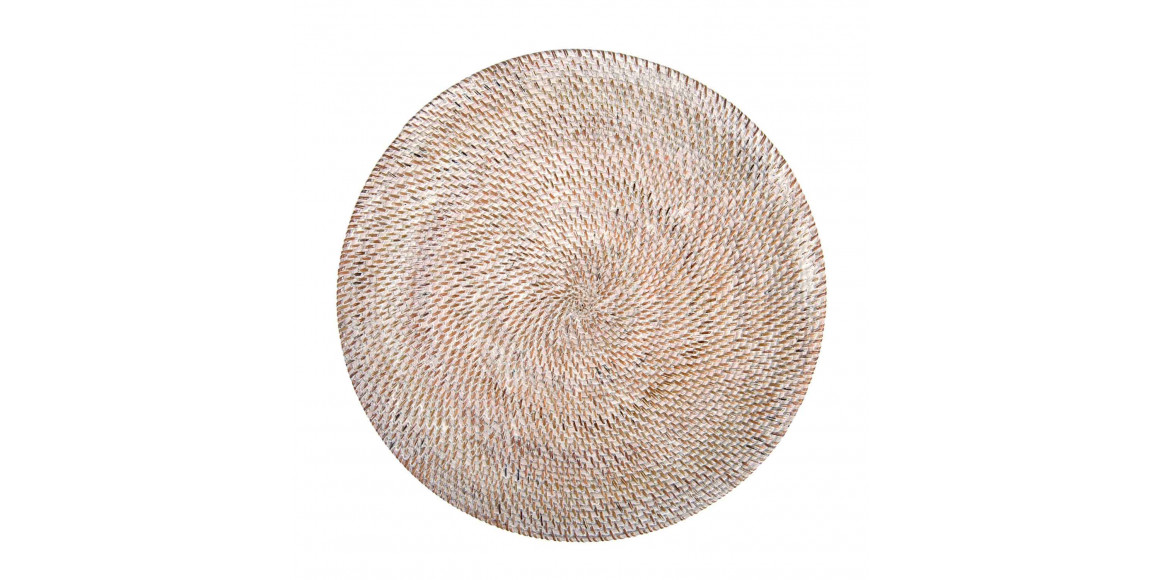 Սպասքի տակդիր TISECO 9389WHITE RATTAN ROUND 36CM 