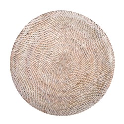 Сервировочная салфетка TISECO 9389WHITE RATTAN ROUND 36CM 