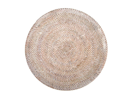 Table runner TISECO 9389WHITE RATTAN ROUND 36CM 