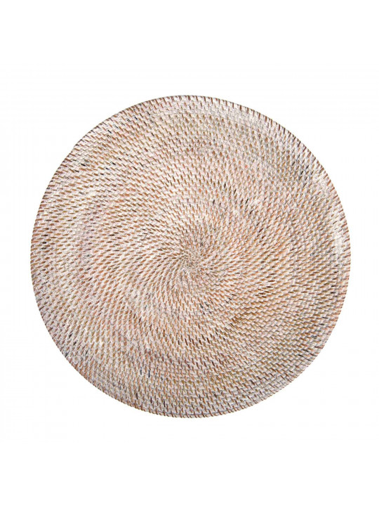 Սպասքի տակդիր TISECO 9389WHITE RATTAN ROUND 36CM 