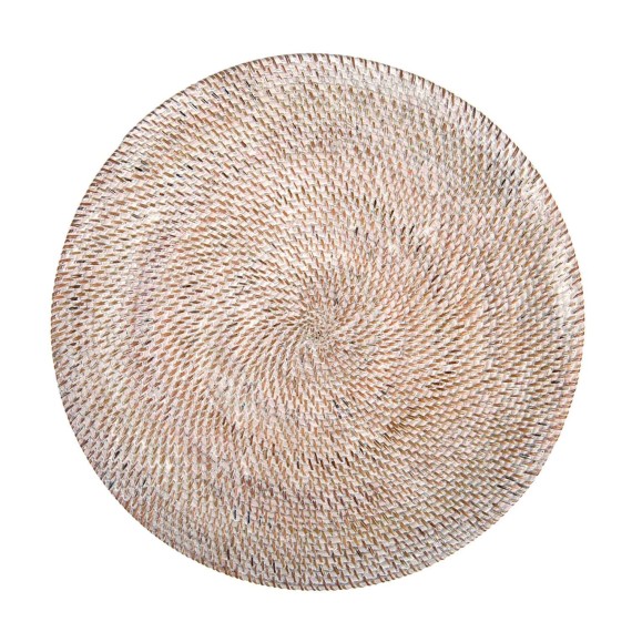 Сервировочная салфетка TISECO 9389WHITE RATTAN ROUND 36CM 