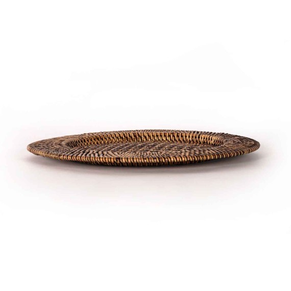 Сервировочная салфетка TISECO 9594BR/DARK UNDERPLATE RATTAN ROUND 22-32CM 