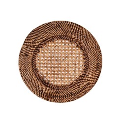 Сервировочная салфетка TISECO 9594BR/DARK UNDERPLATE RATTAN ROUND 22-32CM 