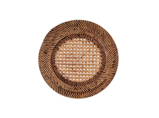 Սպասքի տակդիր TISECO 9594BR/DARK UNDERPLATE RATTAN ROUND 22-32CM 