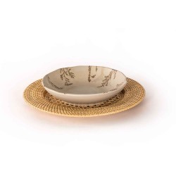 Сервировочная салфетка TISECO 9594NATURAL UNDERPLATE RATTAN ROUND 22-32CM 