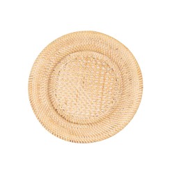 Сервировочная салфетка TISECO 9594WHITE UNDERPLATE RATTAN ROUND 22-32CM 