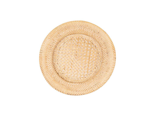Սպասքի տակդիր TISECO 9594WHITE UNDERPLATE RATTAN ROUND 22-32CM 