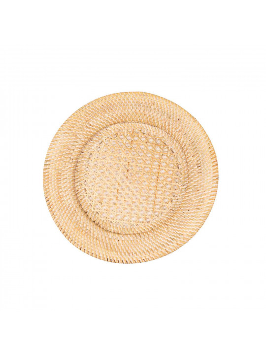 Սպասքի տակդիր TISECO 9594WHITE UNDERPLATE RATTAN ROUND 22-32CM 
