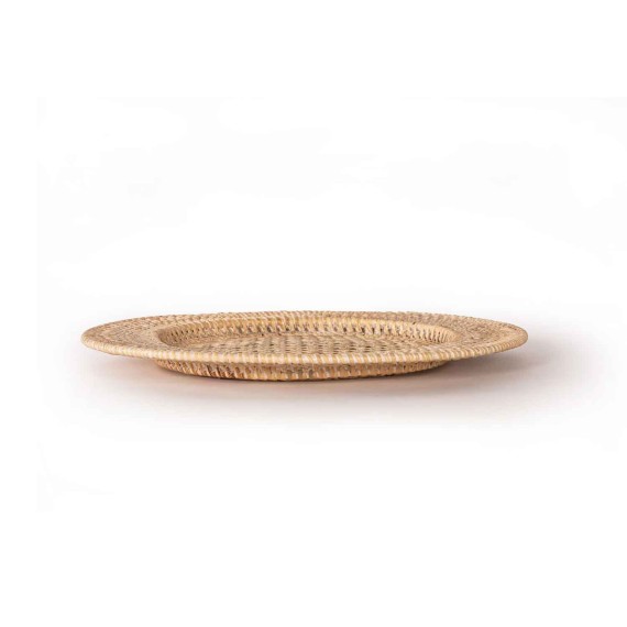 Сервировочная салфетка TISECO 9594WHITE UNDERPLATE RATTAN ROUND 22-32CM 