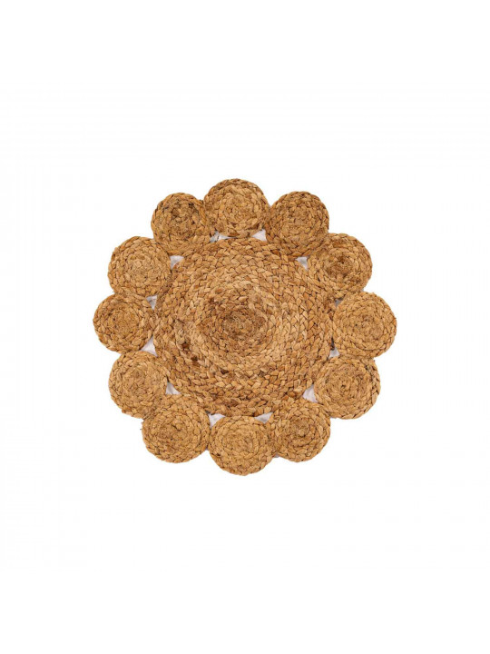 Սպասքի տակդիր TISECO 9628 JUT NATURAL ROUND FLORAL 37CM 