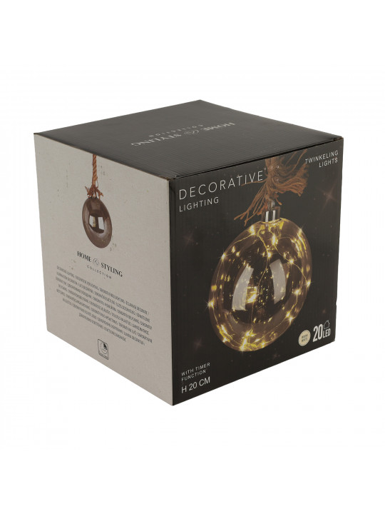 N/y decorate objects KOOPMAN BALL HANGING DECORATION LED 20 (223881) (AAB200260)