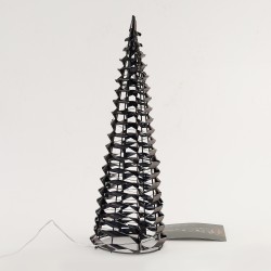 Ամանորյա դեկորատիվ առարկաներ KOOPMAN CONE 40CM BLACK MICRO LED (AMZ112600)