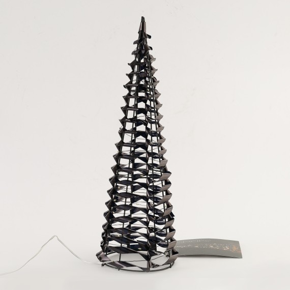 Ամանորյա դեկորատիվ առարկաներ KOOPMAN CONE 40CM BLACK MICRO LED (AMZ112600)