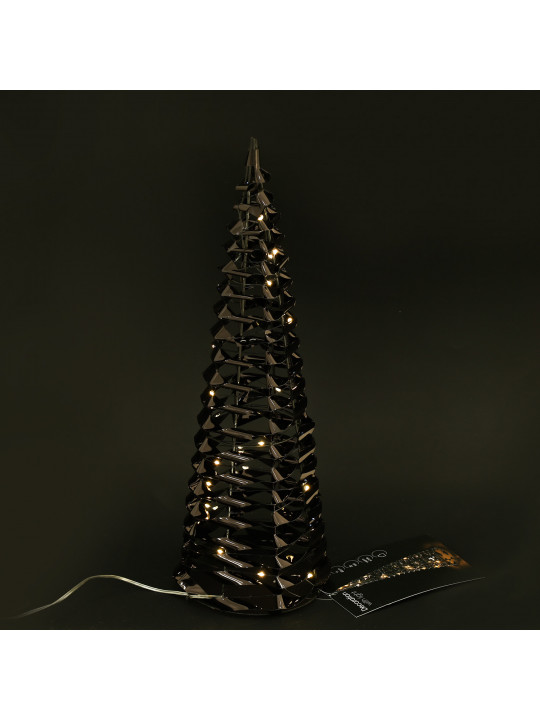 Ամանորյա դեկորատիվ առարկաներ KOOPMAN CONE 40CM BLACK MICRO LED (AMZ112600)