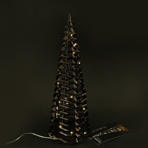 Ամանորյա դեկորատիվ առարկաներ KOOPMAN CONE 40CM BLACK MICRO LED (AMZ112600)