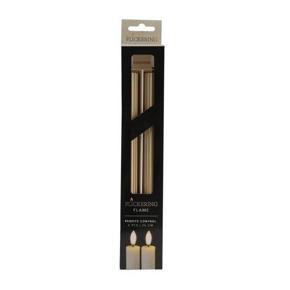 Свеча KOOPMAN DINNER CANDLE S2 25CM GOLD (185653) (AWL101510)