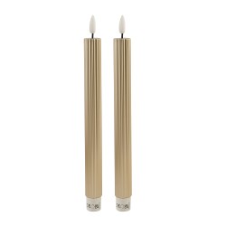 Свеча KOOPMAN DINNER CANDLE S2 25CM GOLD (185653) (AWL101510)
