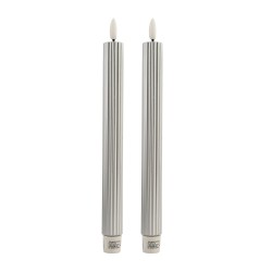 Свеча KOOPMAN DINNER CANDLE S2 25CM SILVER (183963) (AWL101710)