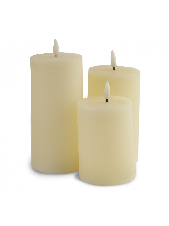 Մոմ KOOPMAN LED CANDLE SET OF 3PCS IVORY (175531) (AWL100230)