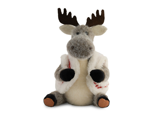 Новогодные декоративные аксессуары KOOPMAN MOOSE SITTING WITH JACKET 28CM (228121) (HC4612330)