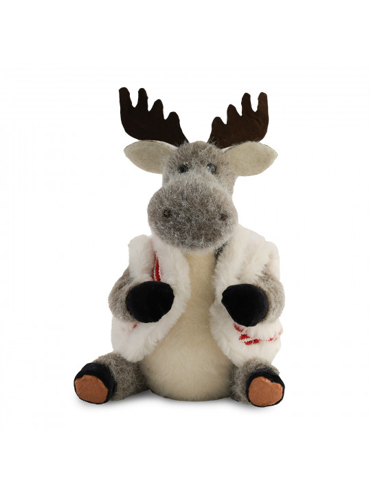 N/y decorate objects KOOPMAN MOOSE SITTING WITH JACKET 28CM (228121) (HC4612330)