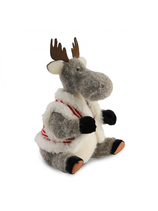 N/y decorate objects KOOPMAN MOOSE SITTING WITH JACKET 28CM (228121) (HC4612330)