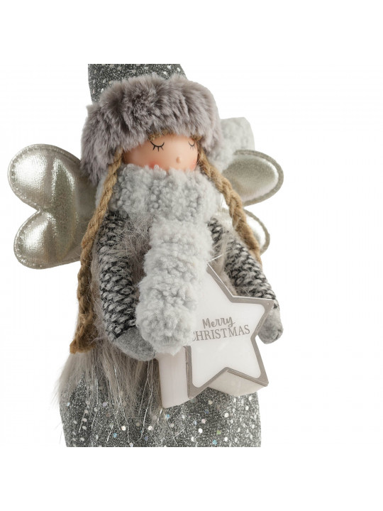 Ամանորյա դեկորատիվ առարկաներ KOOPMAN PLUSH ANGEL STANDING LED 55CM (569118) (APF661450)