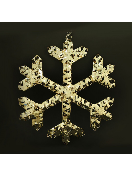 Ամանորյա դեկորատիվ առարկաներ KOOPMAN SNOWFLAKE 50CM 50 LED GOLD (AMZ112360)