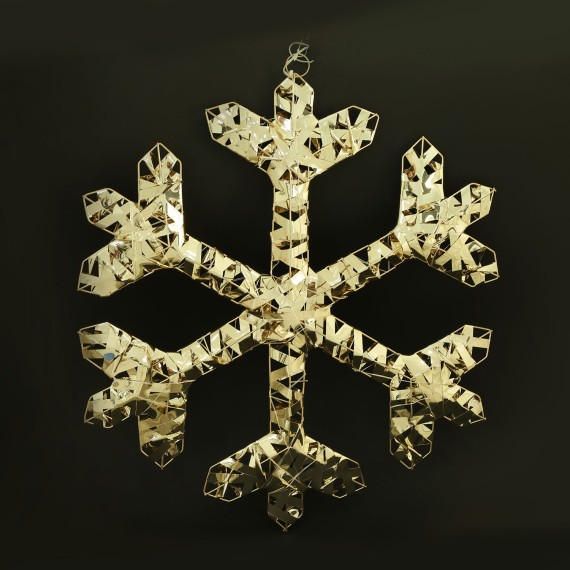 N/y decorate objects KOOPMAN SNOWFLAKE 50CM 50 LED GOLD (AMZ112360)