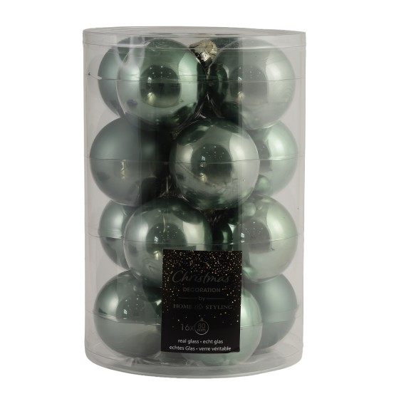 Новогодные декоративные аксессуары KOOPMAN XMAS BALL 80MM S16 GREEN (197441) (ARB105120)