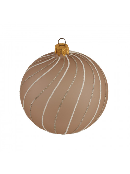 N/y decorate objects KOOPMAN XMASBALL WITH SWIRLS 10MM 3ASS (269698) (AVG120170)