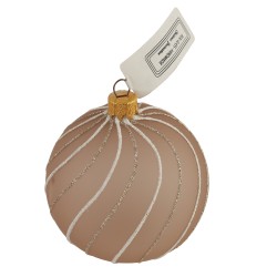 N/y decorate objects KOOPMAN XMASBALL WITH SWIRLS 80MM 3ASS (269681) (AVG120160)