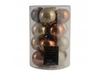 Ամանորյա դեկորատիվ առարկաներ KOOPMAN XMASS BALL 80MM S16 AMBER (534680) (ARB105130)